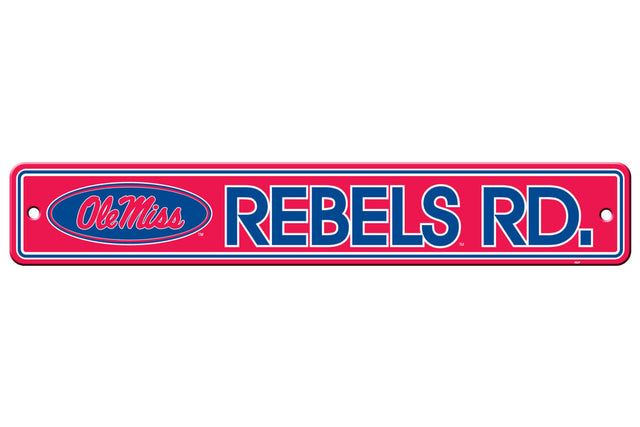 Mississippi Rebels Sign 4x24 Plastic Street Style