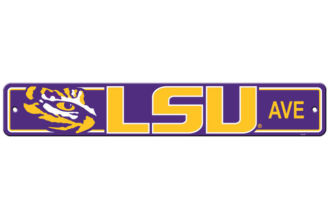 LSU Tigers Sign 4x24 Plastic Street Style