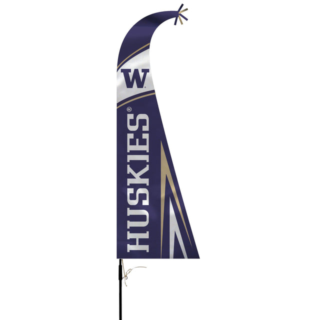 Bandera de Washington Huskies estilo pluma premium CO