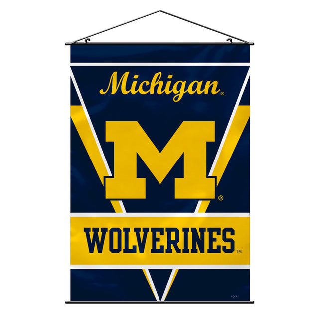 Banner de los Wolverines de Michigan, 28 x 40, estilo de pared, CO