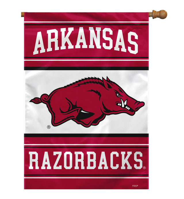 Bandera de Arkansas Razorbacks de 28 x 40 pulgadas, estilo bandera de casa, 2 lados CO