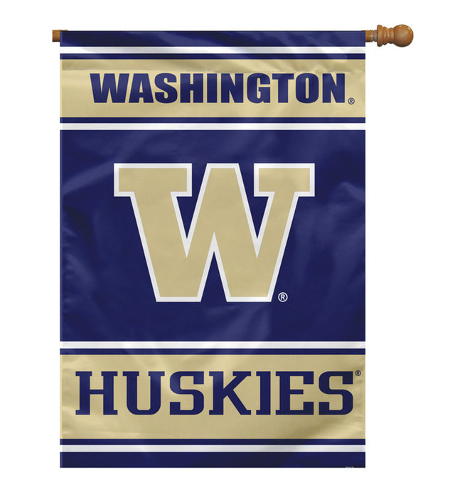 Bandera de Washington Huskies de 28 x 40, estilo bandera de casa, 2 lados CO