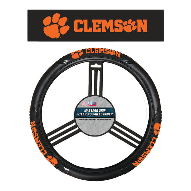 Funda para volante de Clemson Tigers con agarre de masaje, estilo CO