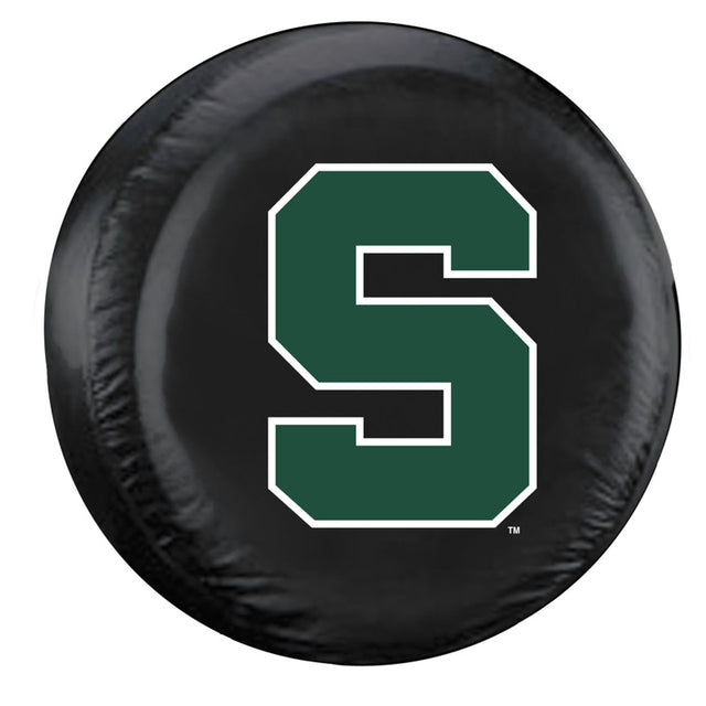 Funda para neumáticos de los Spartans de Michigan State, tamaño grande, color negro