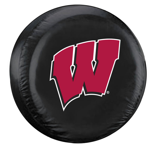 Funda para neumáticos de Wisconsin Badgers, tamaño grande, color negro