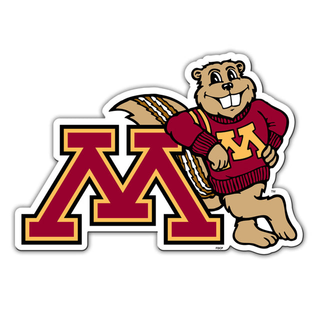 Imán de Minnesota Golden Gophers, estilo automóvil, 12" CO