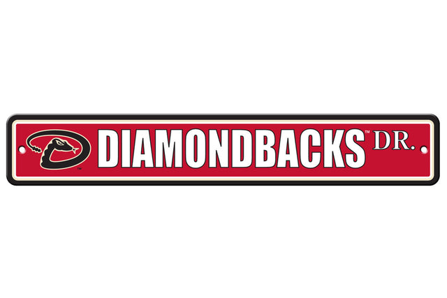 Letrero de plástico de 4 x 24 pulgadas de los Arizona Diamondbacks estilo callejero CO