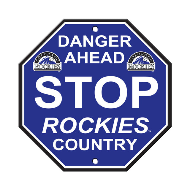 Colorado Rockies Sign 12x12 Plastic Stop Style CO