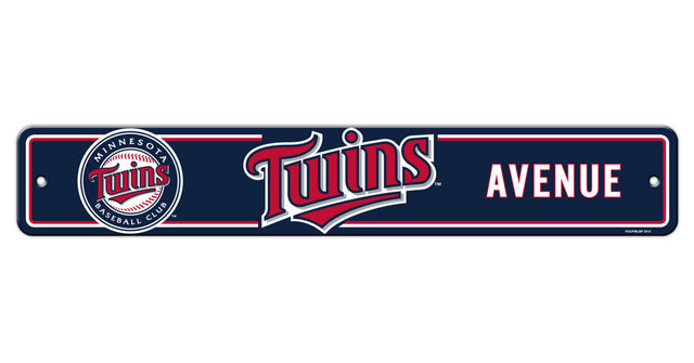 Letrero de plástico de los Minnesota Twins de 4 x 24 pulgadas, estilo callejero, CO alternativo