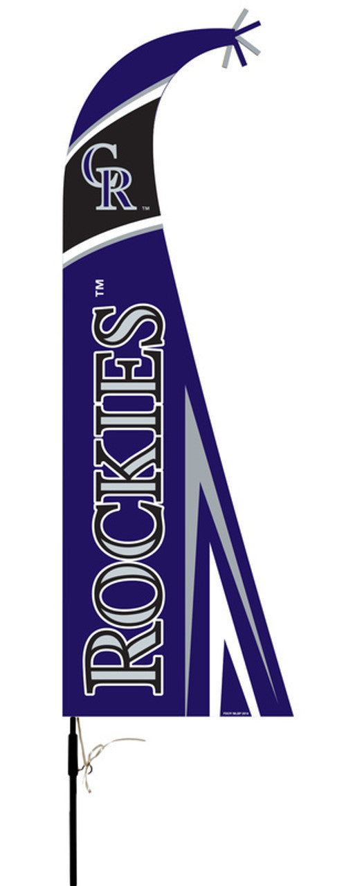 Bandera de los Colorado Rockies estilo pluma de primera calidad CO