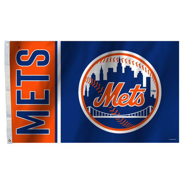 Bandera de los Mets de Nueva York, pancarta de 3 x 5 pulgadas, CO