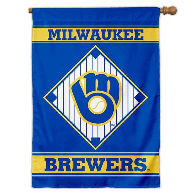 Bandera de los Cerveceros de Milwaukee de 28 x 40 pulgadas, de una cara, CO