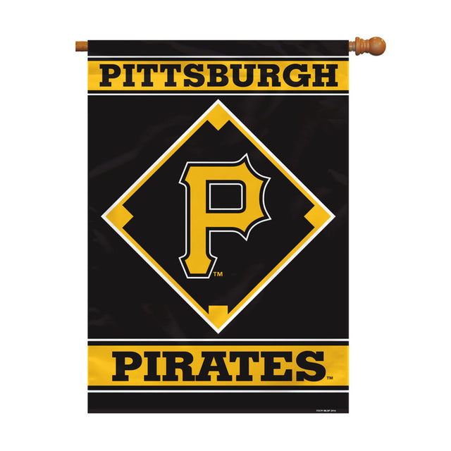 Bandera de los Piratas de Pittsburgh de 28 x 40 pulgadas, de una cara, CO