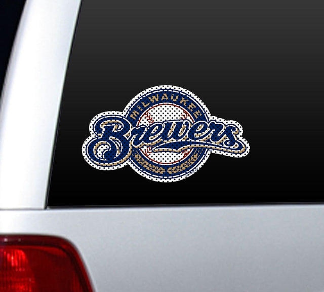 Película para ventanas de los Milwaukee Brewers, troquelada, de 12"