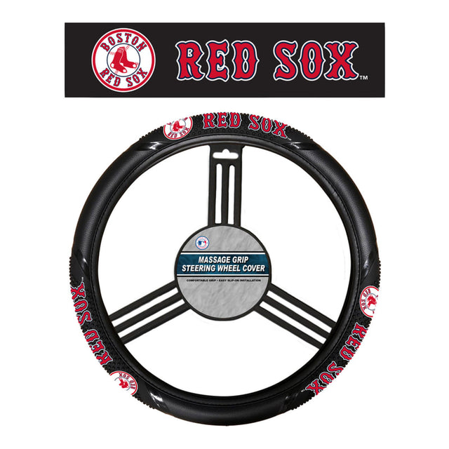 Funda para volante de los Boston Red Sox con agarre de masaje, estilo CO