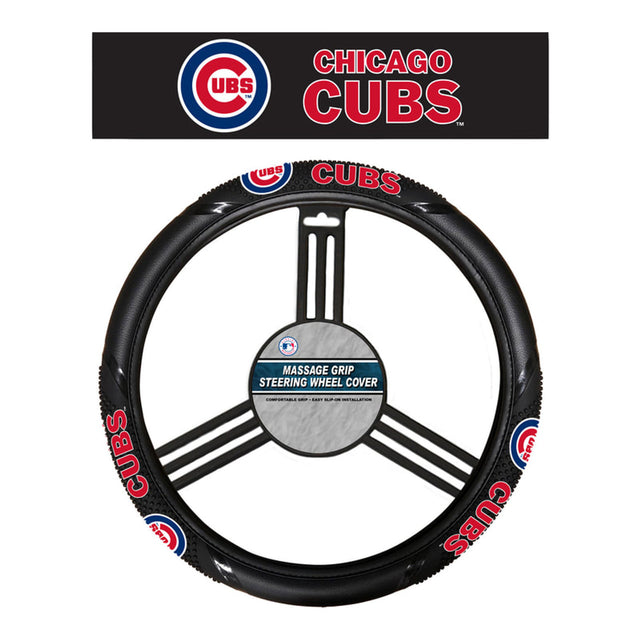 Funda para volante de los Chicago Cubs con agarre de masaje, estilo CO