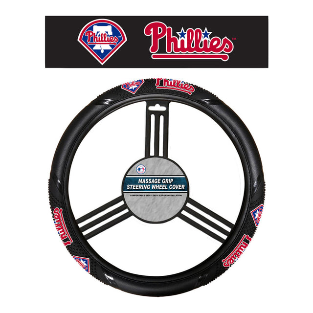 Funda para volante de los Philadelphia Phillies con agarre de masaje, estilo CO