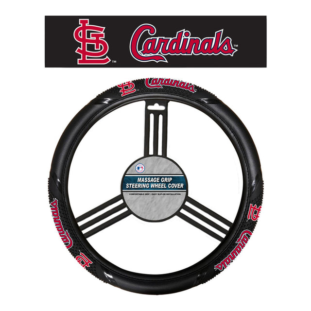 Funda para volante de los St. Louis Cardinals con agarre de masaje, estilo CO