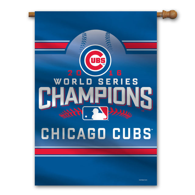 Pancarta premium de los Chicago Cubs de 28 x 40 pulgadas para pared, campeones de la Serie Mundial 2016