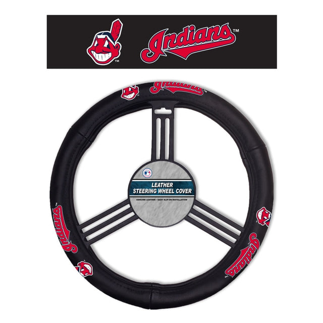 Funda de cuero para volante de los Cleveland Indians CO