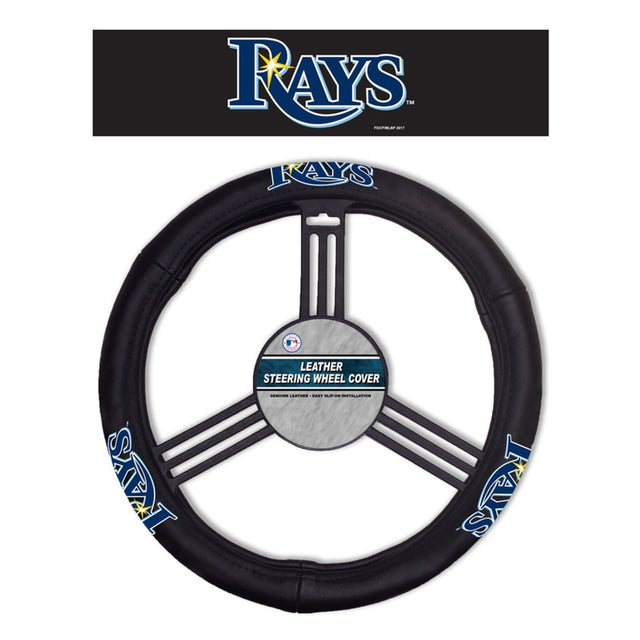 Funda de cuero para volante de los Tampa Bay Rays