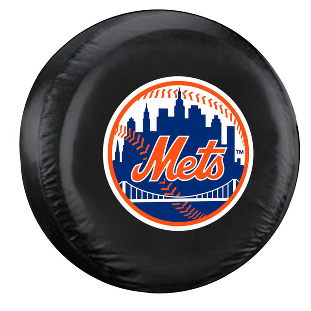 Funda para neumáticos de los New York Mets, tamaño grande, color negro