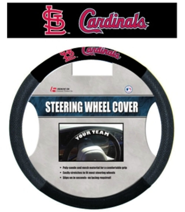 Funda para volante de los St. Louis Cardinals, estilo malla CO