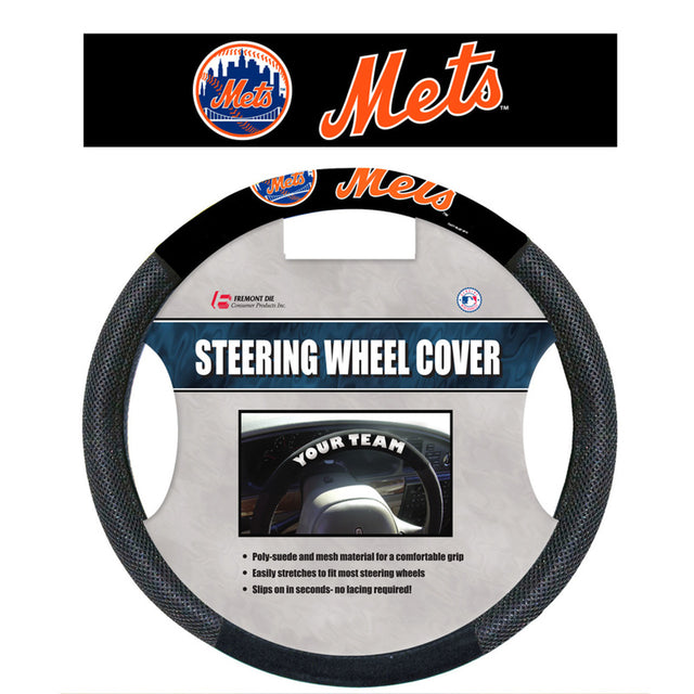 New York Mets Steering Wheel Cover Mesh Style CO