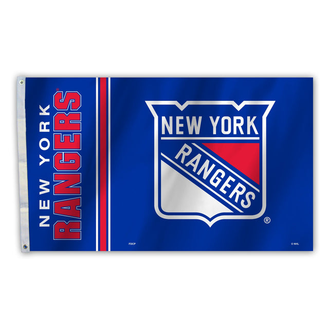 Bandera de los New York Rangers, pancarta de 3 x 5 pulgadas, CO