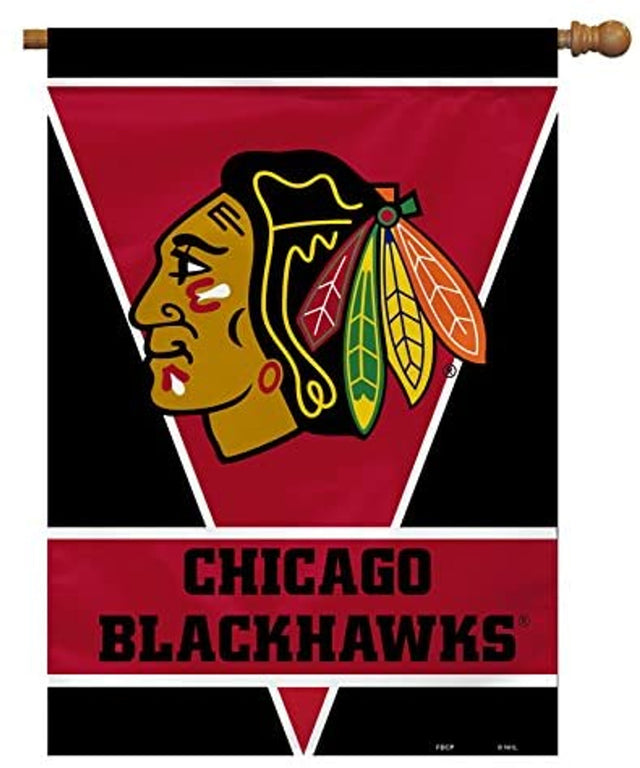 Bandera de Chicago Blackhawks de 28 x 40 pulgadas, para casa, de un solo lado