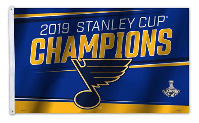 Bandera de los St. Louis Blues de 3 x 5 pulgadas, campeones de la Copa Stanley 2019, Colorado