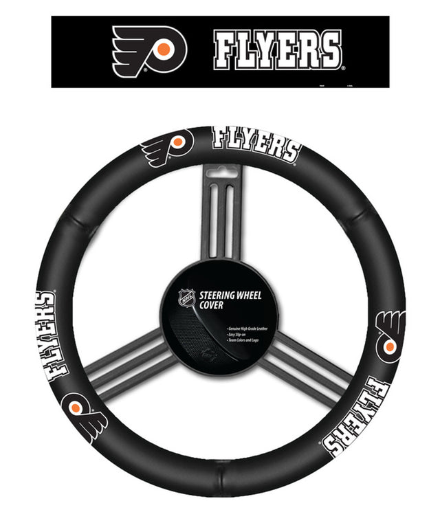 Philadelphia Flyers Steering Wheel Cover Leather CO