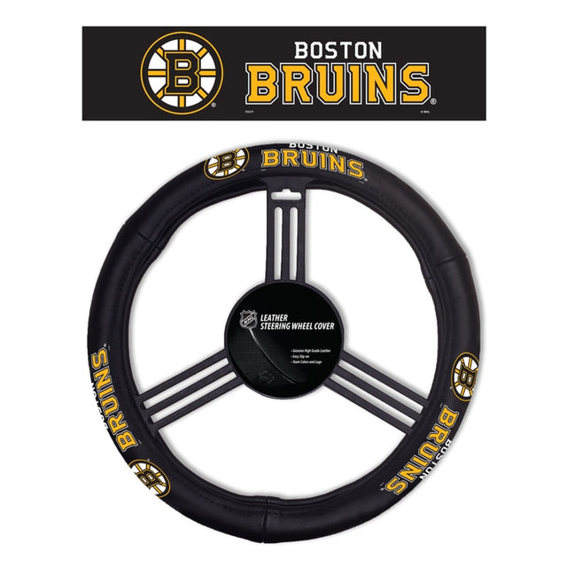 Funda de cuero para volante de los Boston Bruins