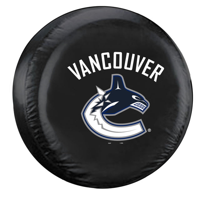 Funda para neumáticos de los Vancouver Canucks, tamaño grande, color negro