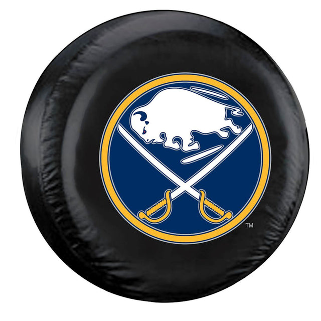 Funda para neumáticos Buffalo Sabres de tamaño estándar, diseño de sables cruzados negros CO