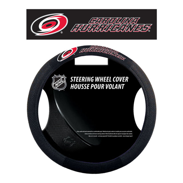 Carolina Hurricanes Steering Wheel Cover Mesh Style CO