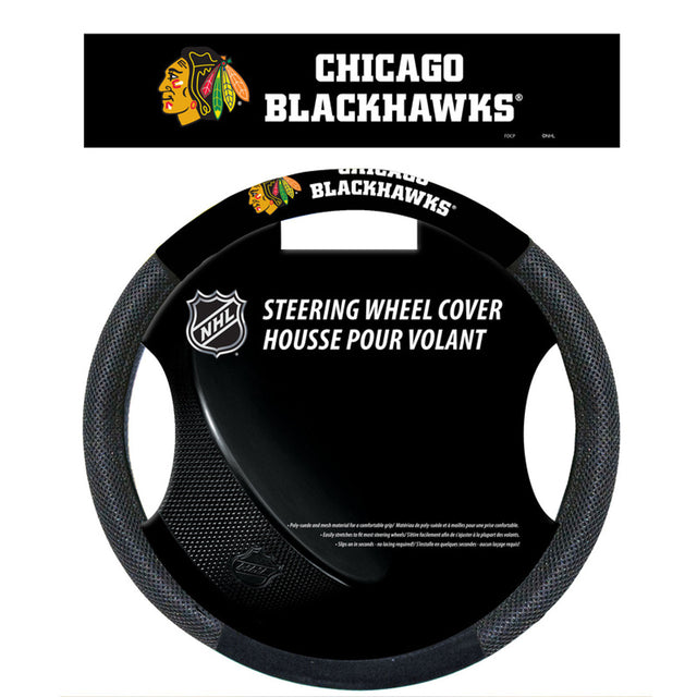 Funda para volante de los Chicago Blackhawks, estilo malla CO