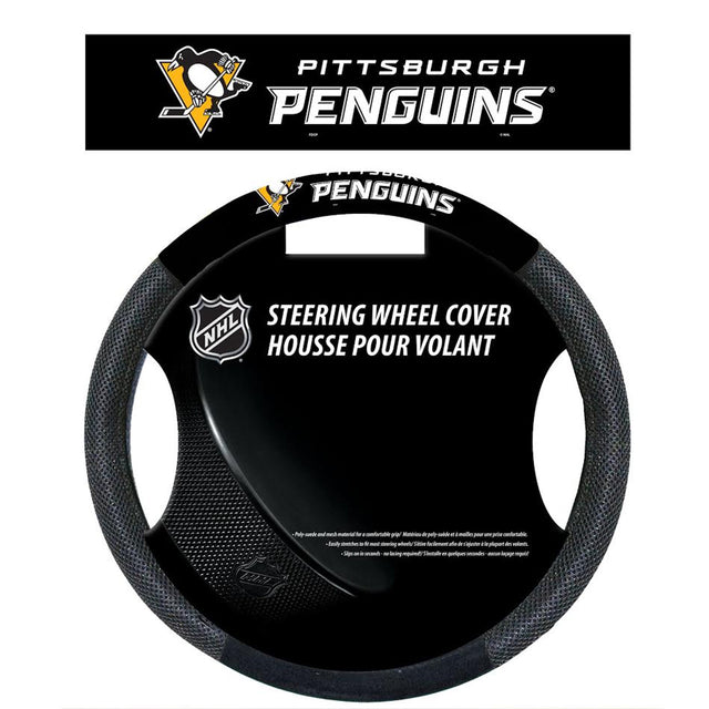 Pittsburgh Penguins Steering Wheel Cover Mesh Style CO