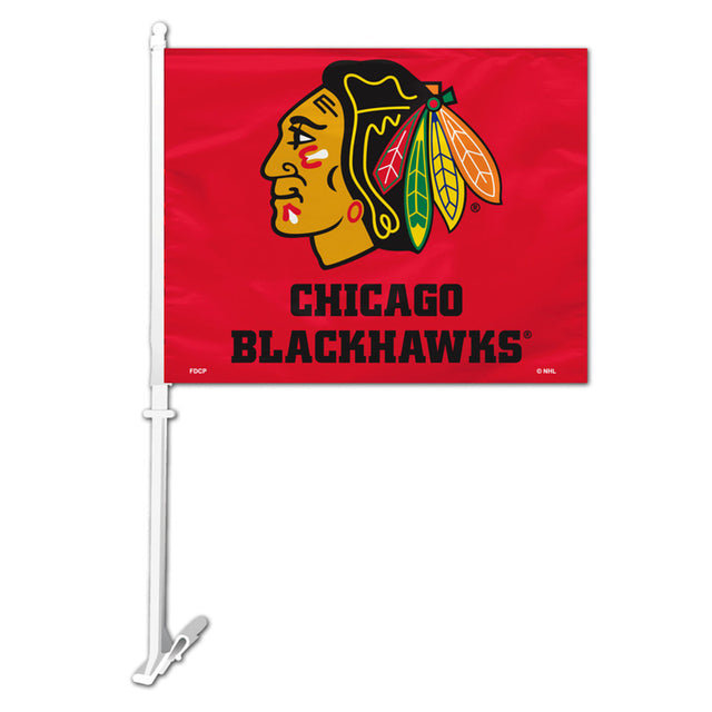 Bandera para auto de los Chicago Blackhawks