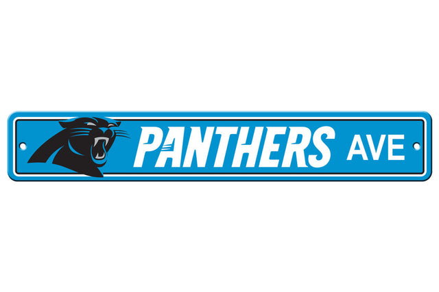 Carolina Panthers Sign 4x24 Plastic Street Style