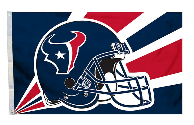 Diseño de casco de 3 x 5 con la bandera de los Houston Texans