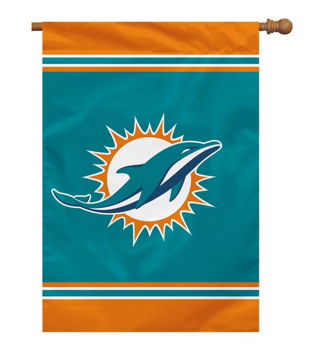 Bandera de los Miami Dolphins de 28 x 40 pulgadas para casa, de un solo lado, CO