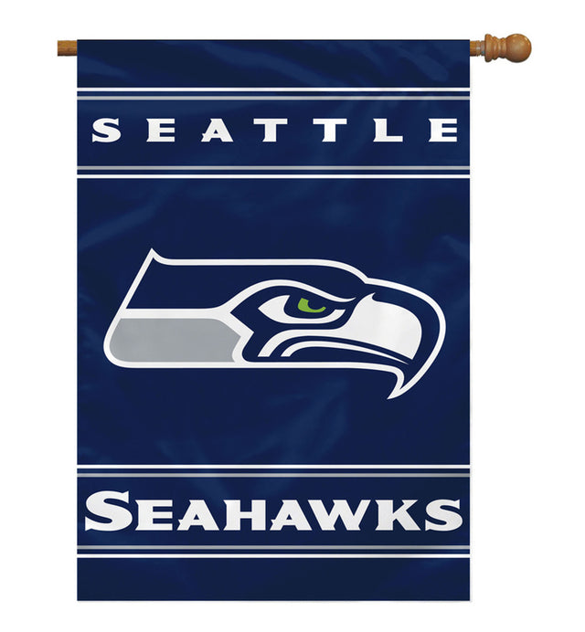 Bandera de los Seattle Seahawks de 28 x 40 pulgadas, estilo bandera de casa, 2 lados, CO