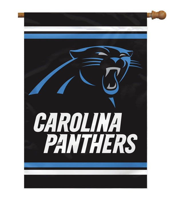 Bandera de Carolina Panthers de 28 x 40 pulgadas, estilo bandera de casa, 2 lados CO