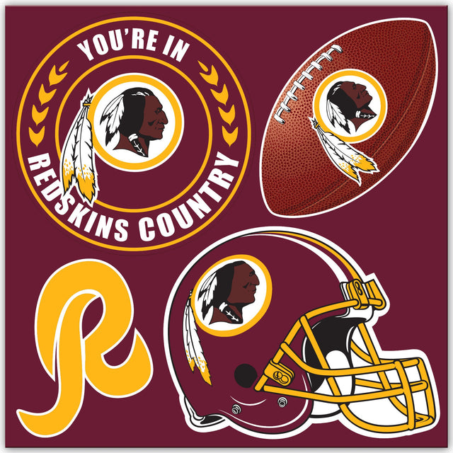 Kit de imanes de 4 piezas de los Washington Redskins CO