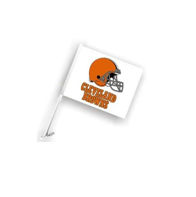 Bandera de los Cleveland Browns en estilo de automóvil en color blanco