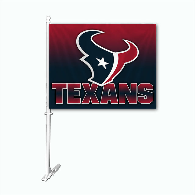 Bandera para auto de los Houston Texans con diseño ombré