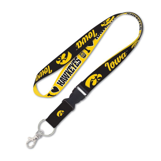 Cordón de Iowa Hawkeyes con hebilla desmontable de 1"