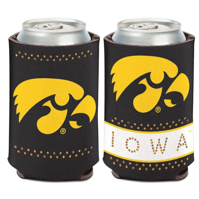 Iowa Hawkeyes Bling Can Cooler 12 oz.