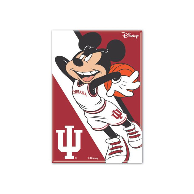 Imán de metal de 2,5" x 3,5" con la imagen de Mickey Mouse de Indiana Hoosiers y Disney.